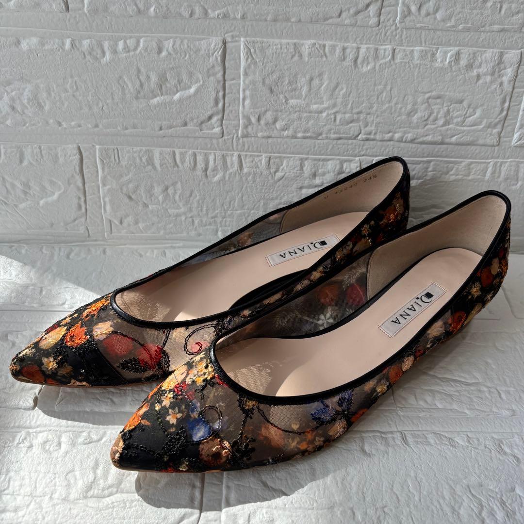 ✨新品未使用✨DIANA 絵画シリーズ ブリューゲル パンプス 黒 24.5