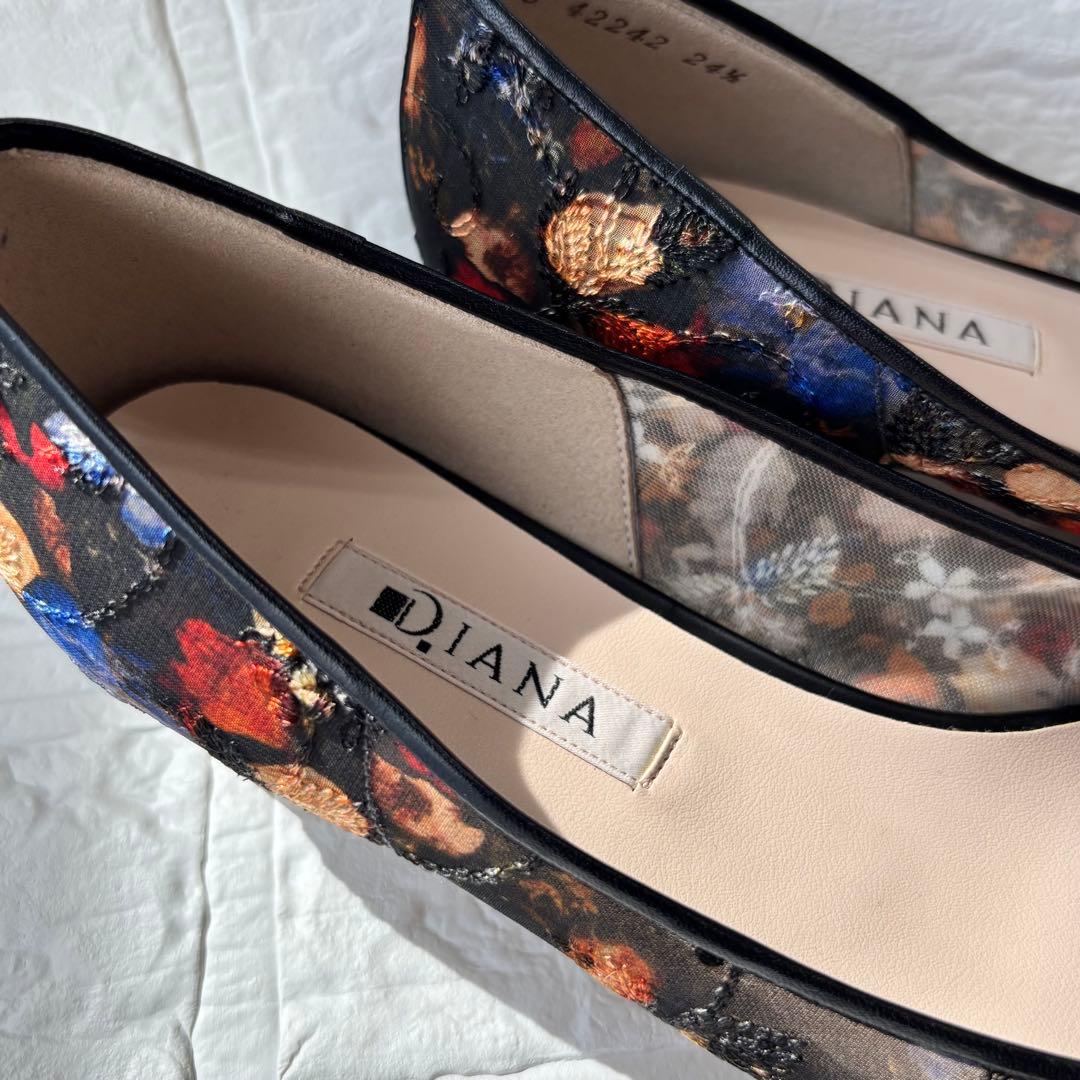 ✨新品未使用✨DIANA 絵画シリーズ ブリューゲル パンプス 黒 24.5