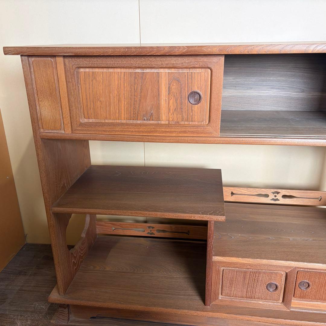 【送料込】和風家具　和室民芸家具　アンティーク　昭和レトロ　小物入　戸棚　お茶