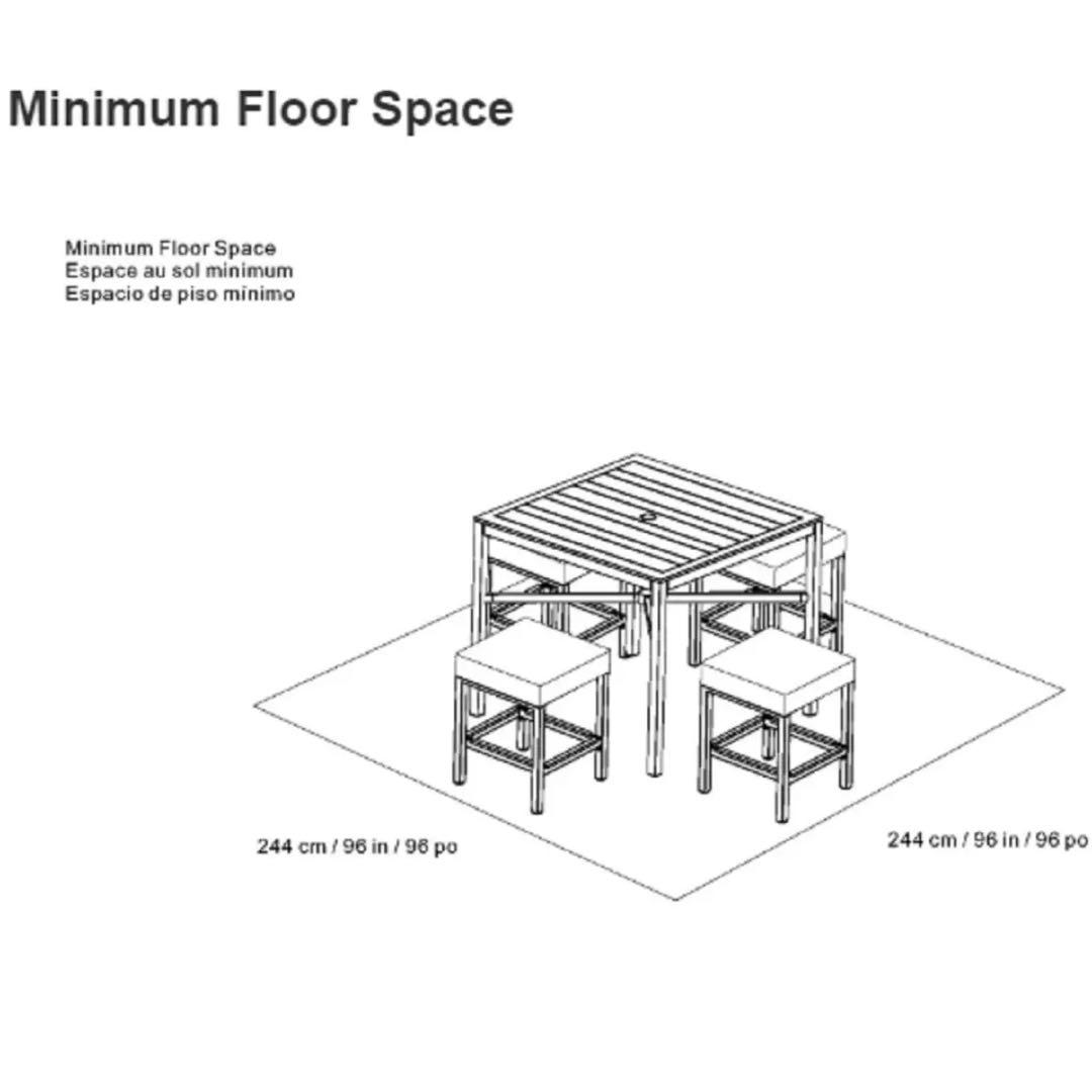 アジオ Winlock 屋外ダイニング 5点セット