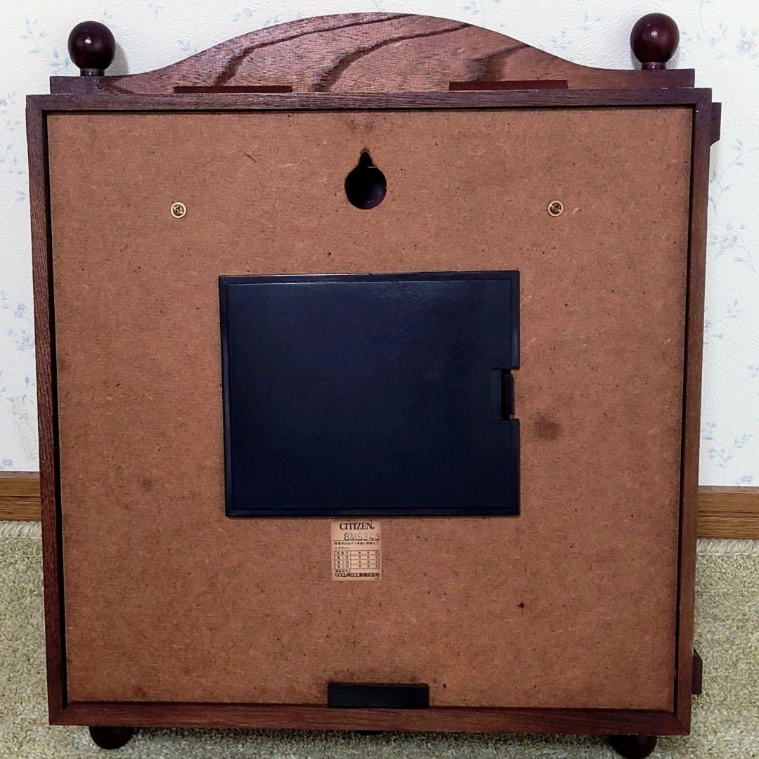 CITIZEN 柱時計 8MS345　1980年頃　レトロ 木製　【訳あり】