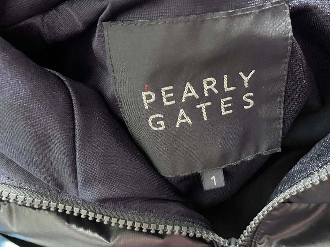 パーリーゲイツ　ワンピース　ネイビー　ブルゾン型　ジップアップ　ダウンコート