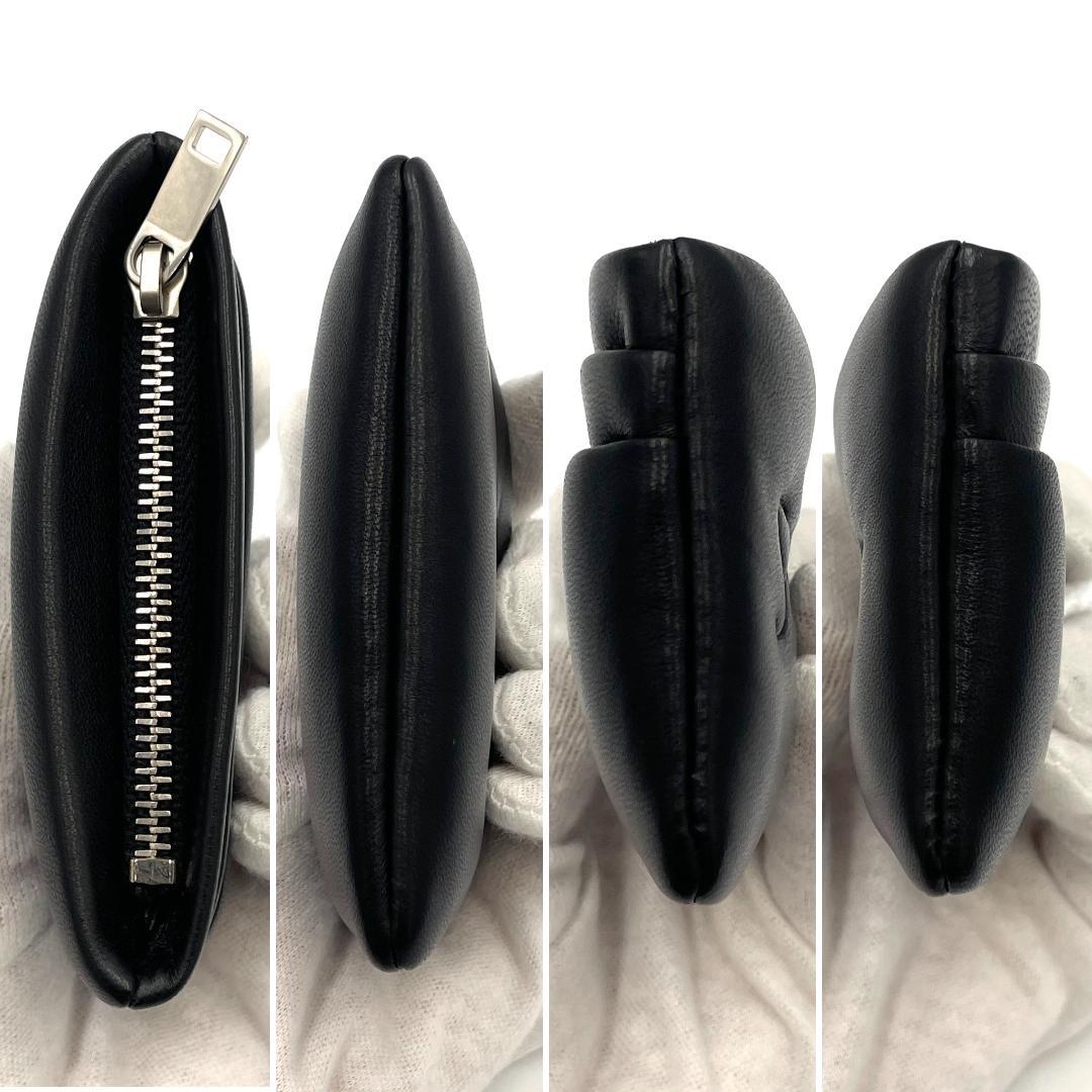 サンローラン ケース カードケース ラムスキン 黒 ブラック1495