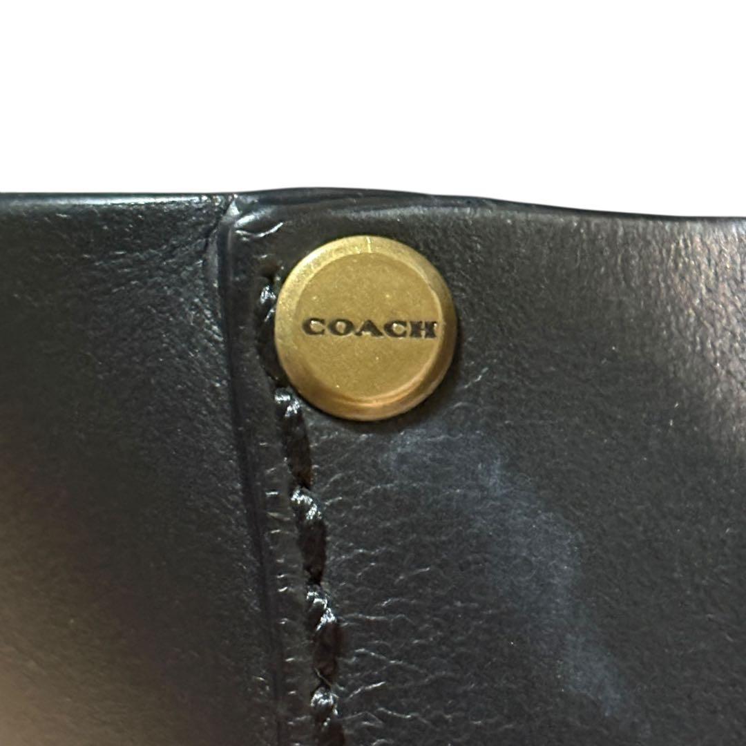 コーチ トートバッグ 大容量 オールレザー ブラック 本革 F71502