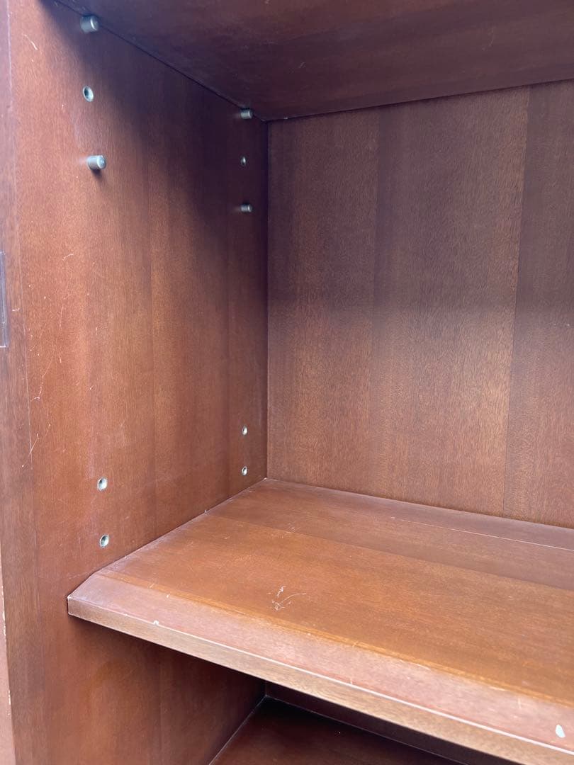 アンティーク 木製 キャビネット 飾り棚 ディスプレイ ガラス扉 猫脚