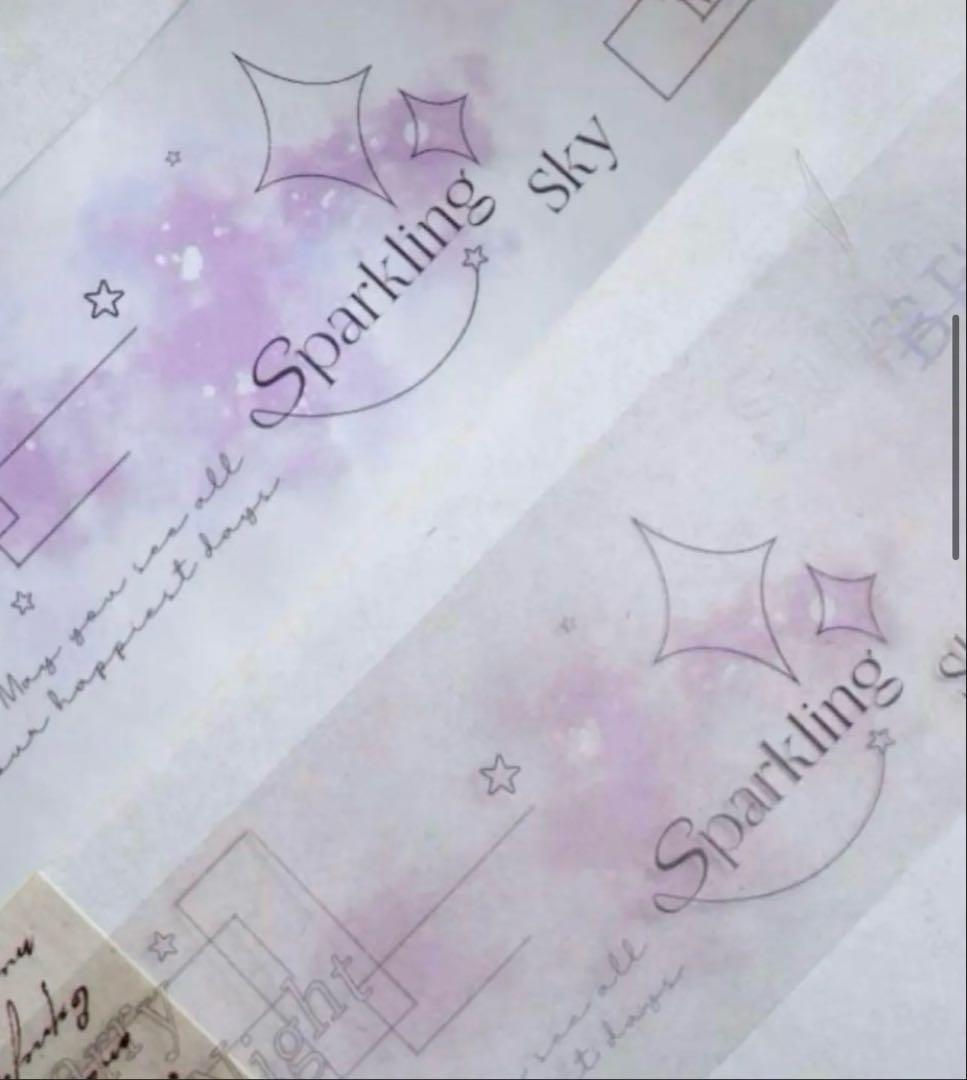 PET 5.5cm×5m 雾绵 海外マスキングテープ　海外マステ　英字