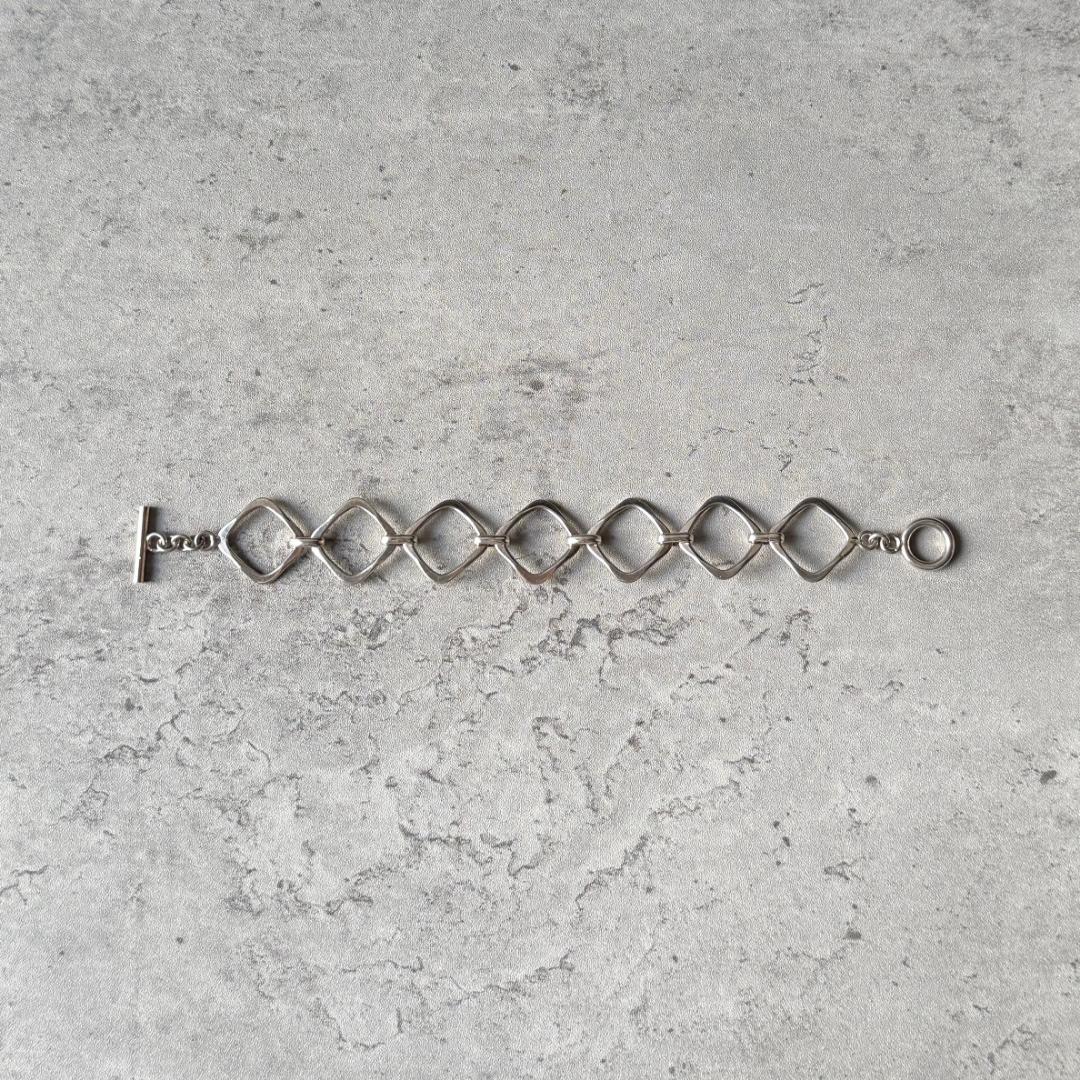 メキシコ製 ヴィンテージ リングチェーン ブレスレット シルバー925