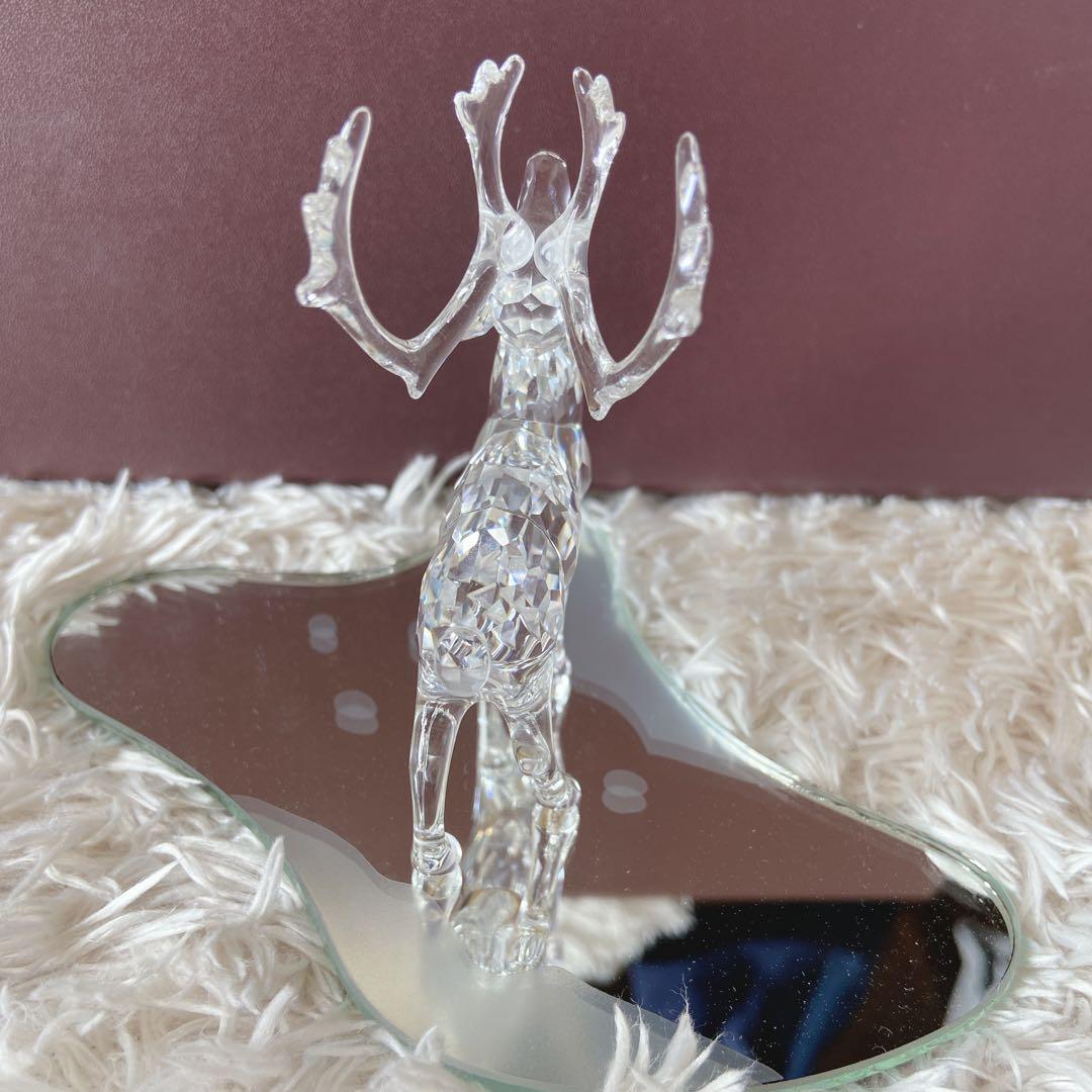 美品　スワロフスキー　鹿　置物　クリスタル　トナカイ　シカ