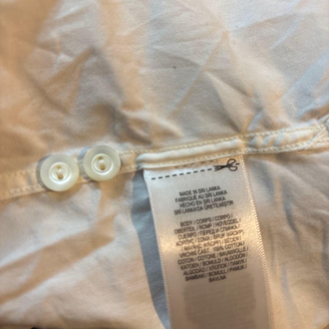 ホワイト コットン 長袖シャツ