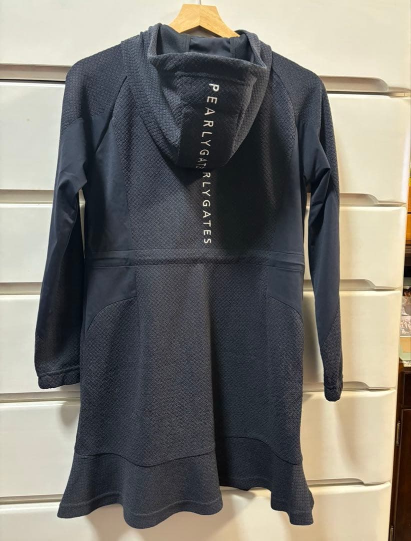 パーリーゲイツダイヤニットジャガード濃紺ワンピースサイズ0