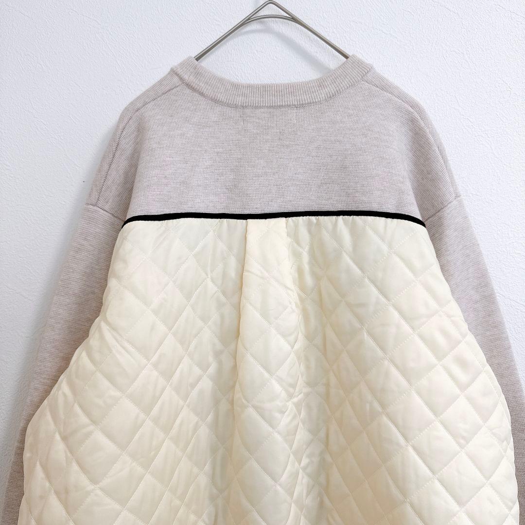 MACHATT♡マチャット キルティングドッキングニット セーター 異素材 長袖