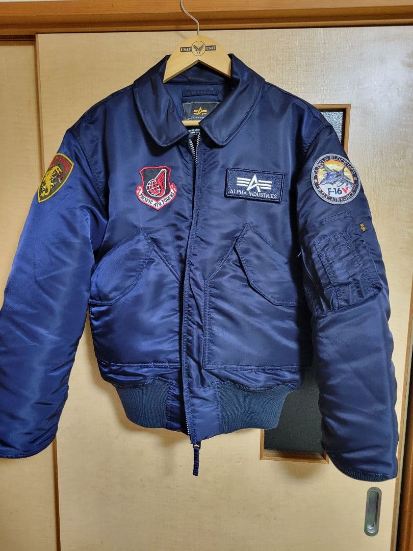 アルファインダストリーズ CWU-45P フライトジャケット ネイビー S