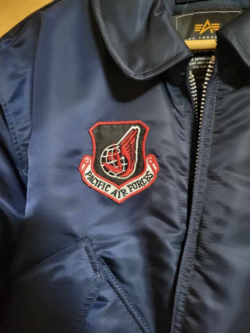 アルファインダストリーズ CWU-45P フライトジャケット ネイビー S