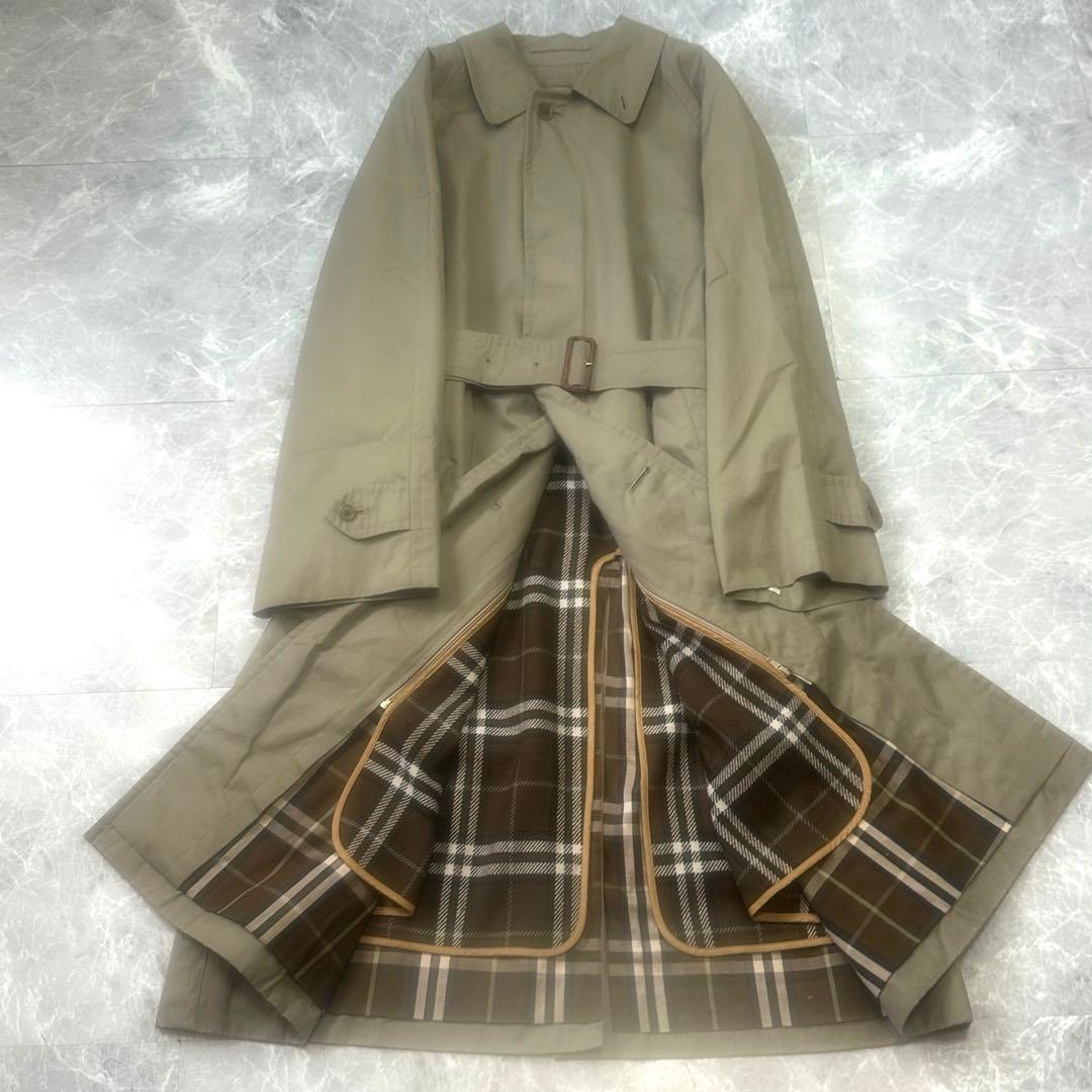 バーバリー♡ステンカラーコート　ライナーベルト　ノバチェック カーキ