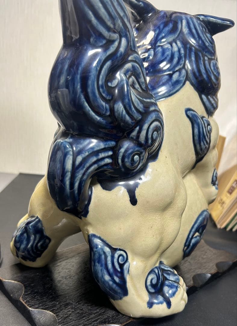 守り神陶器シーサー　獅子　旧家蔵出し、骨董品、縁起物、お守り、風水、収蔵品