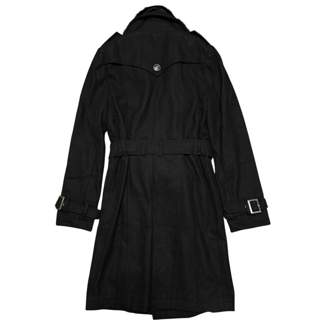 ジャケット・アウター FUGA Y2K Rabbit Fur Wool Trench Coat 44