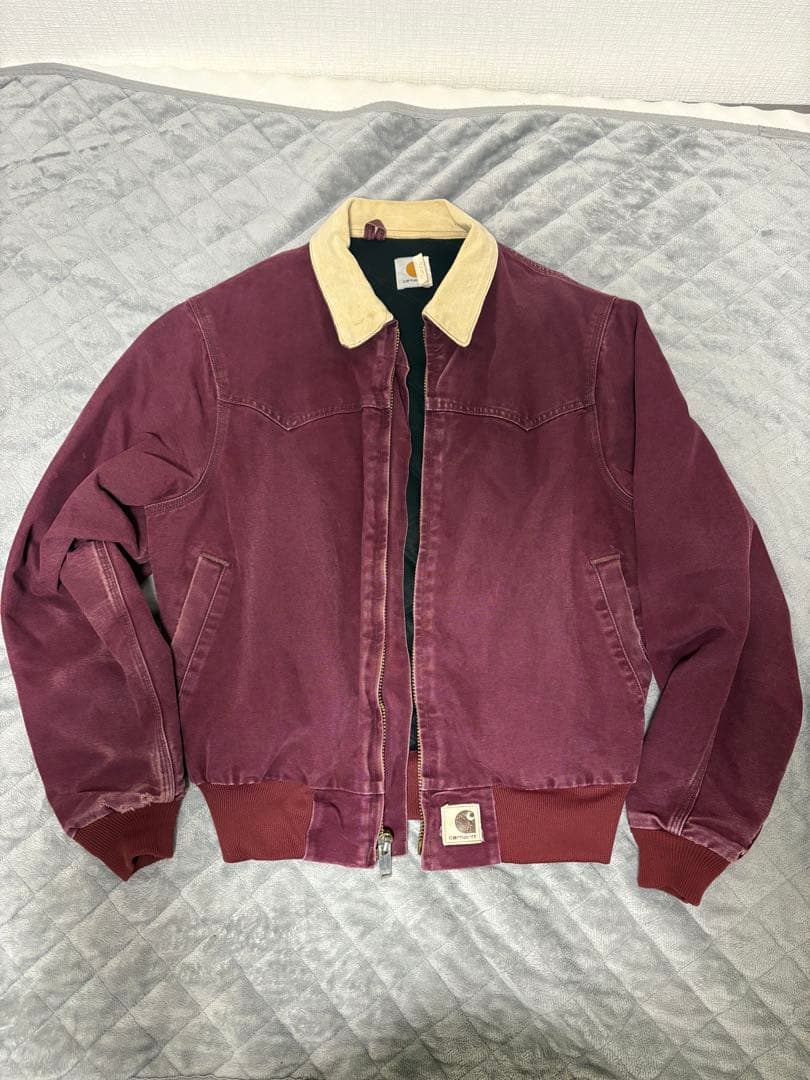 90s 希少色 カーハート サンタフェジャケット JQ2246 クリムゾン M