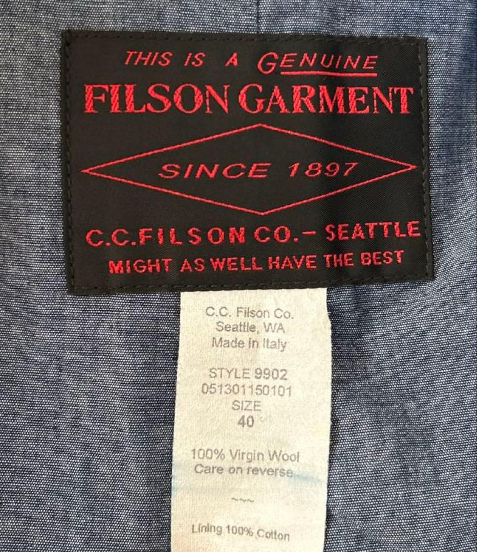 フィルソン　FILSON ウール ネイビー ベスト　ジャケット　USA