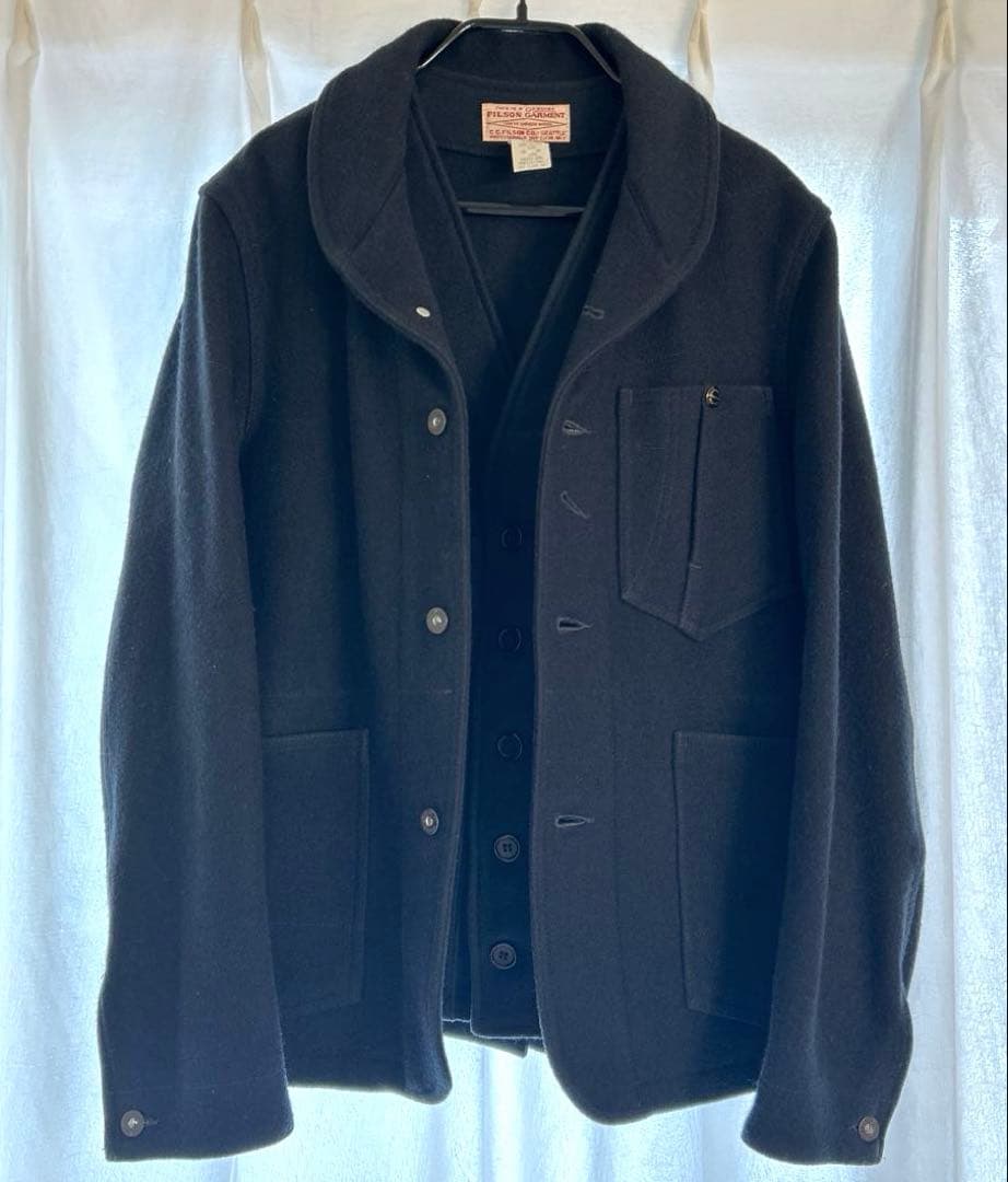 フィルソン　FILSON ウール ネイビー ベスト　ジャケット　USA