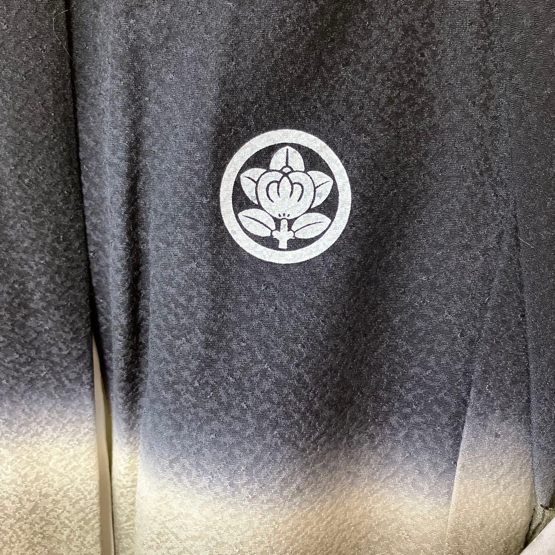 【お宮参り】長襦袢付き　男の子　正絹　〈美品〉　一つ身　お祝い着　家紋・丸に橘