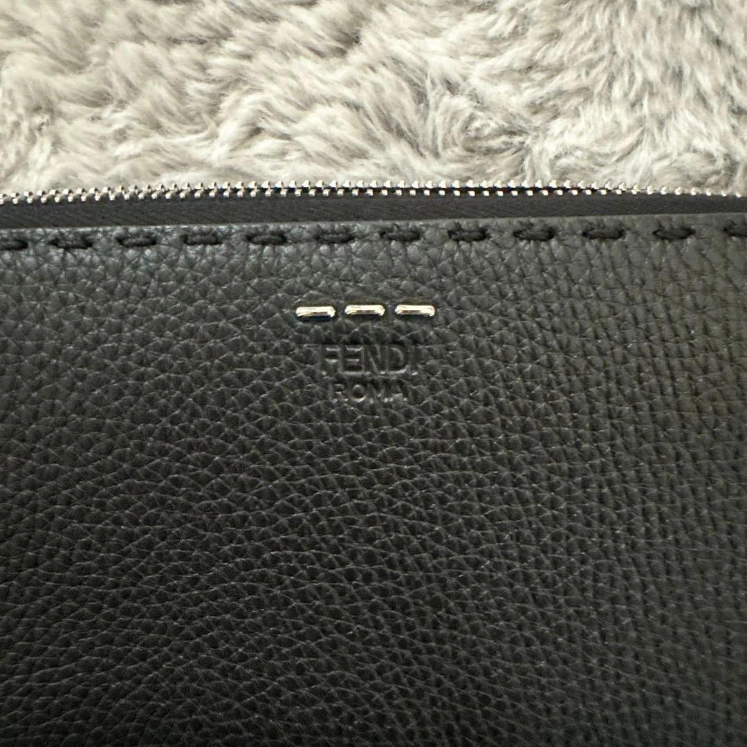 新品未使用　FENDI セレリア　ブラックレザー長財布