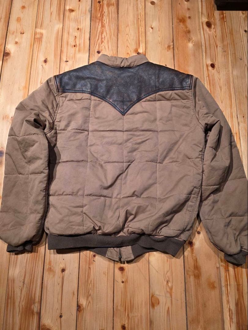 RRLレザーヨーク キルテッド オイルクロス ジャケット