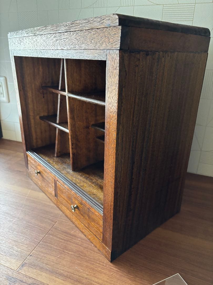 ロ*コ様 古道具　飾り棚　卓上引き戸付きキャビネット