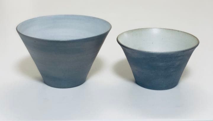 ラーメン鉢　どんぶり　濃いグレー×グレー