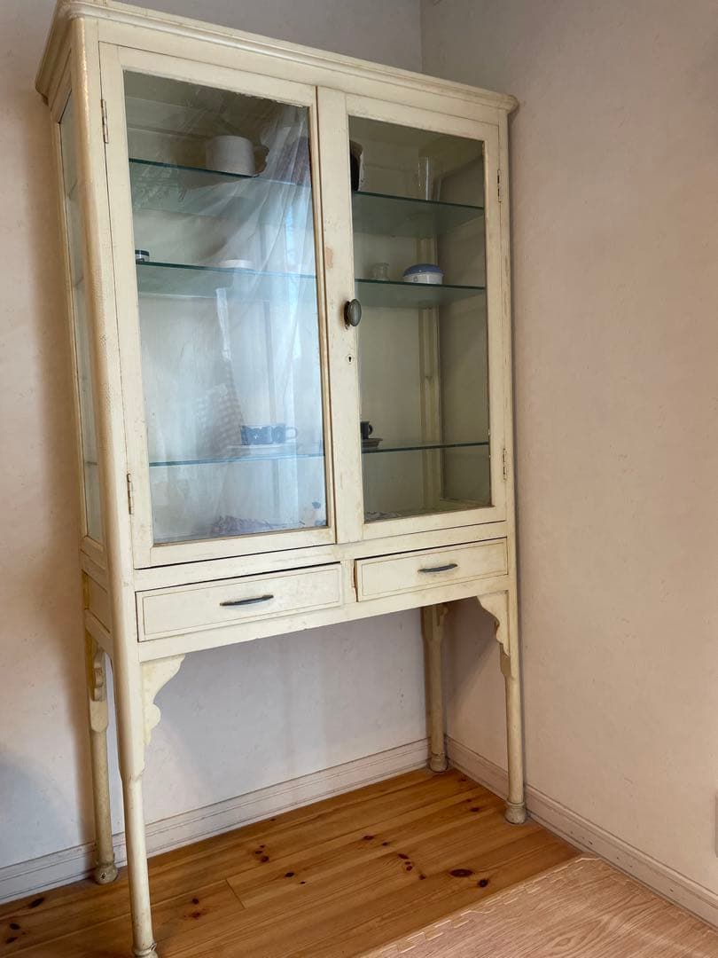 K．　【引取り希望】アンティーク　医療棚　キャビネット 　ケビント