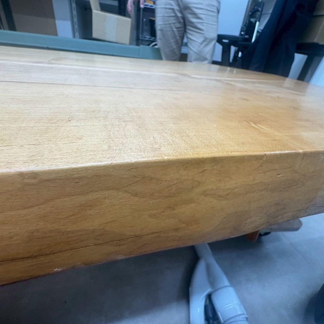 無垢材 曲線デザイン 一枚板テーブル　直接引き取り歓迎　千葉県　座卓