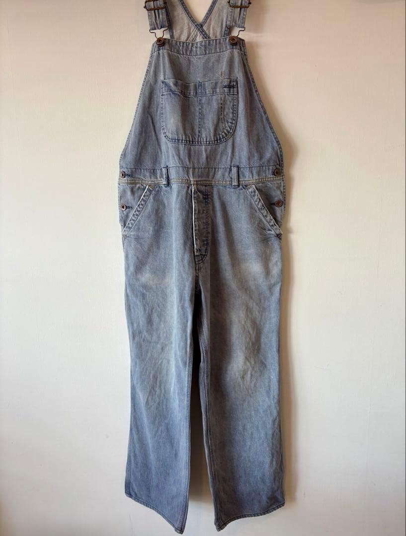 chimala デニムオーバーオール　ダメージ加工