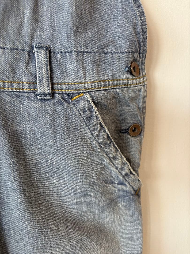 chimala デニムオーバーオール　ダメージ加工