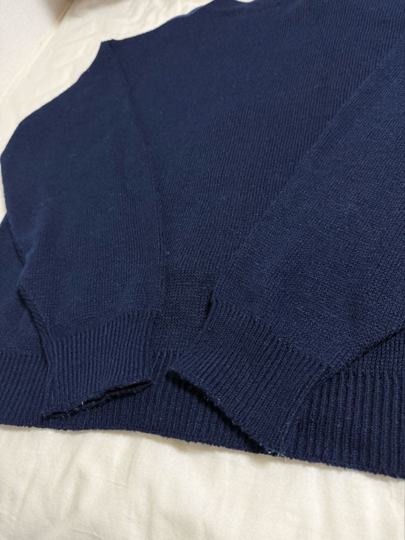 珍品70s IZOD LACOSTE ネイビーカーディガン コーデュロイ糸巻タグ