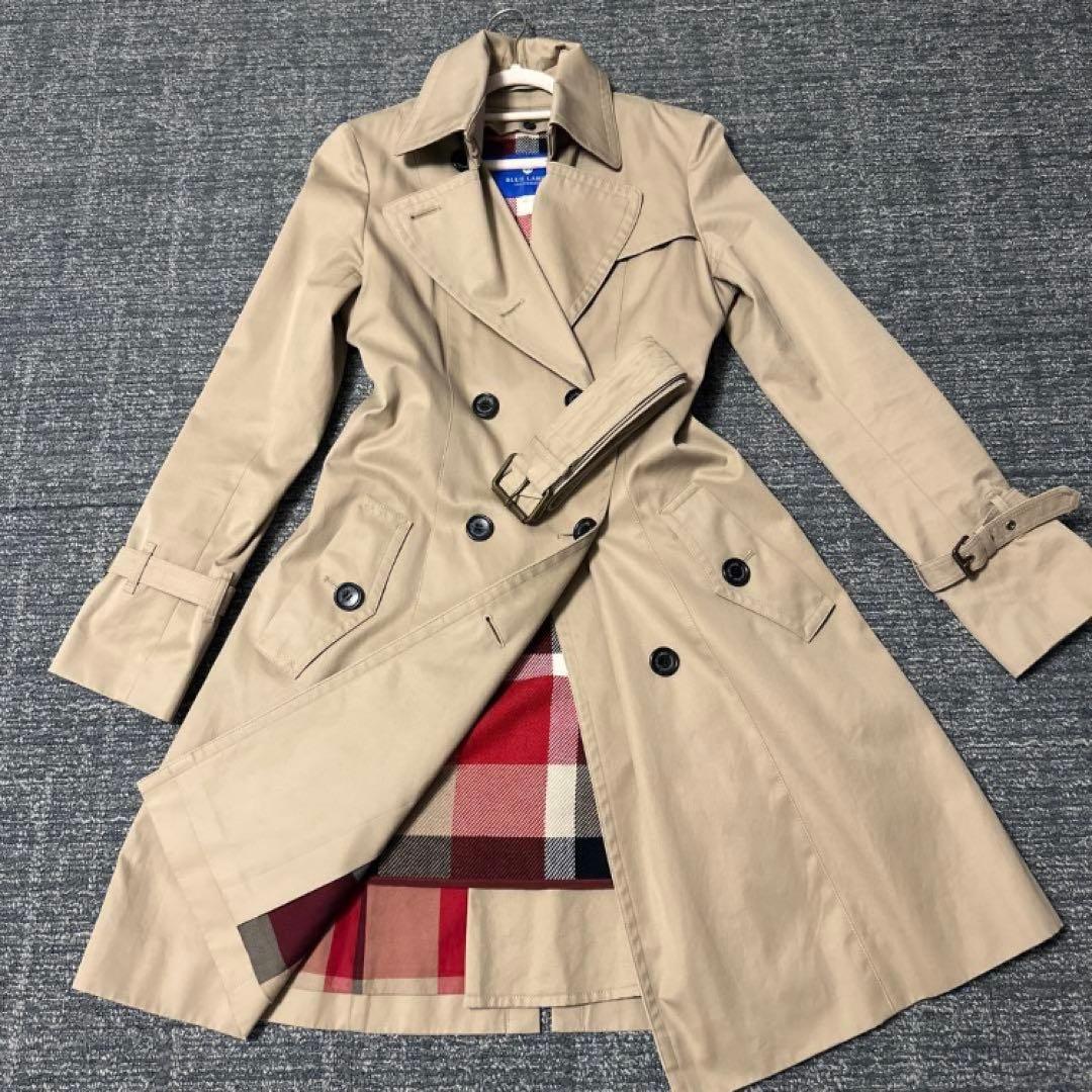 【美品】　ブルーレーベルクレストブリッジ トレンチコート　ライナー付き Lサイズ