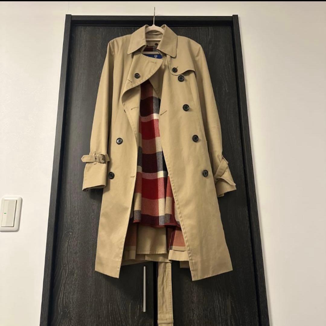 【美品】　ブルーレーベルクレストブリッジ トレンチコート　ライナー付き Lサイズ
