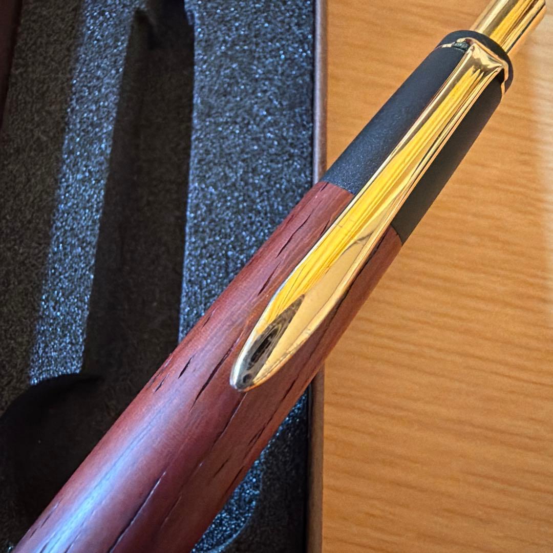 ボナンペン　シャーペン　紅紫檀　真鍮金具