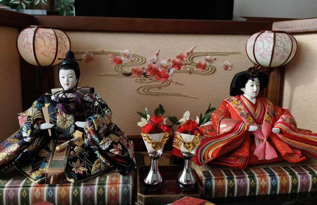 雛人形セット 久月 お雛様 桜柄 かわいいお顔