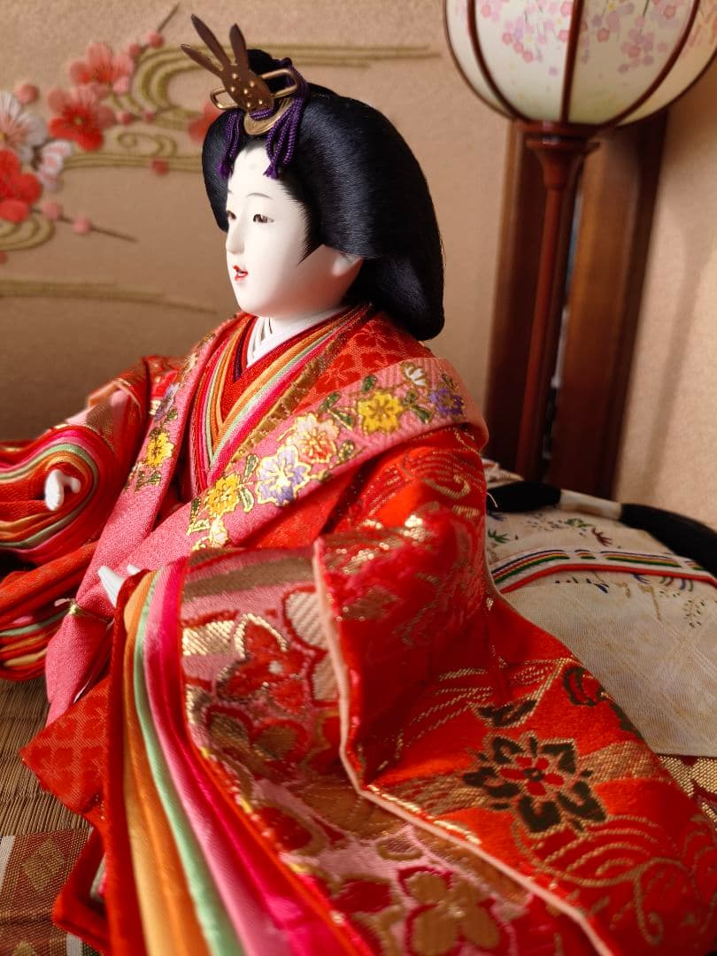 雛人形セット 久月 お雛様 桜柄 かわいいお顔