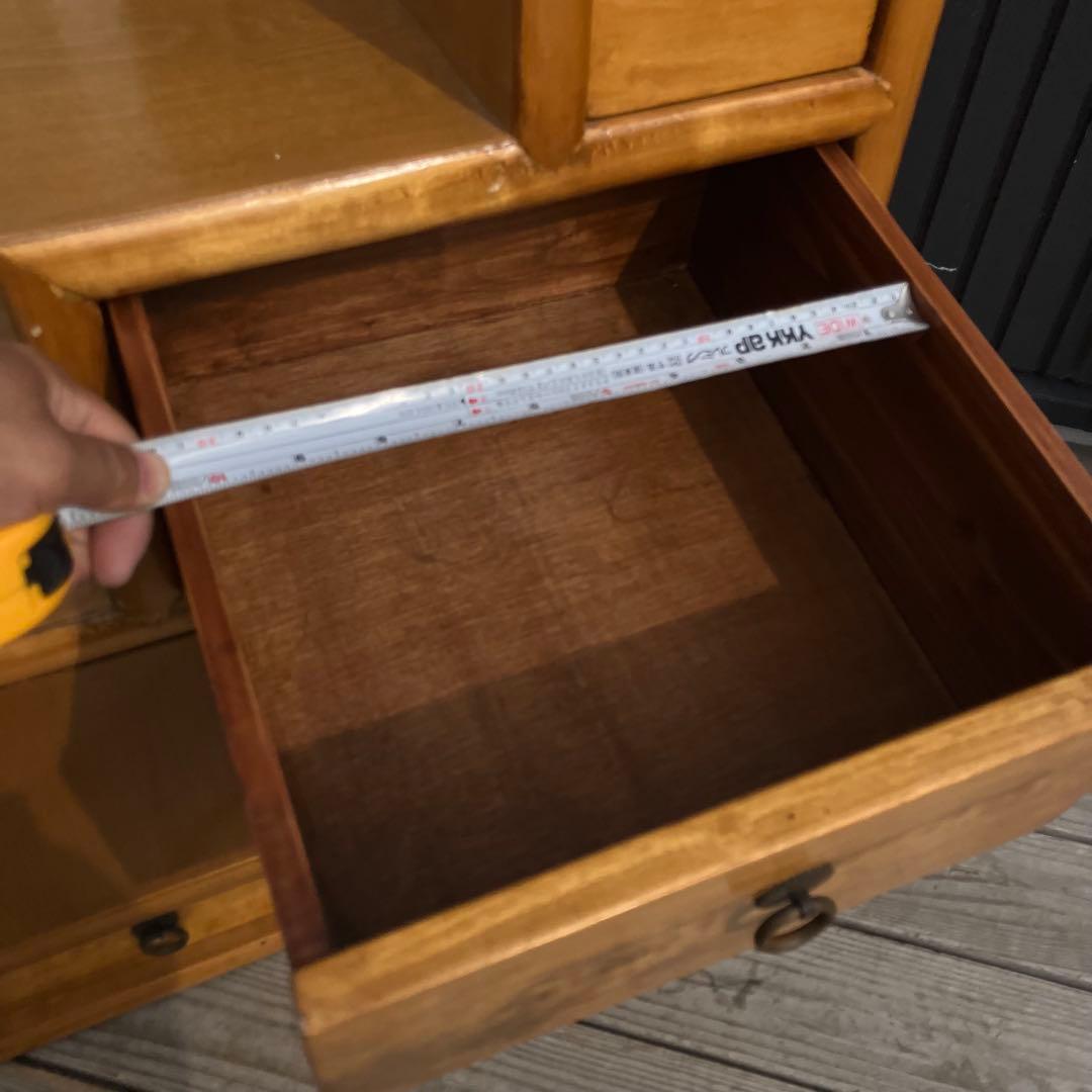 ① 昭和レトロ 中国古典家具 木製 階段箪笥 サイドボード 古家具 ビンテージ