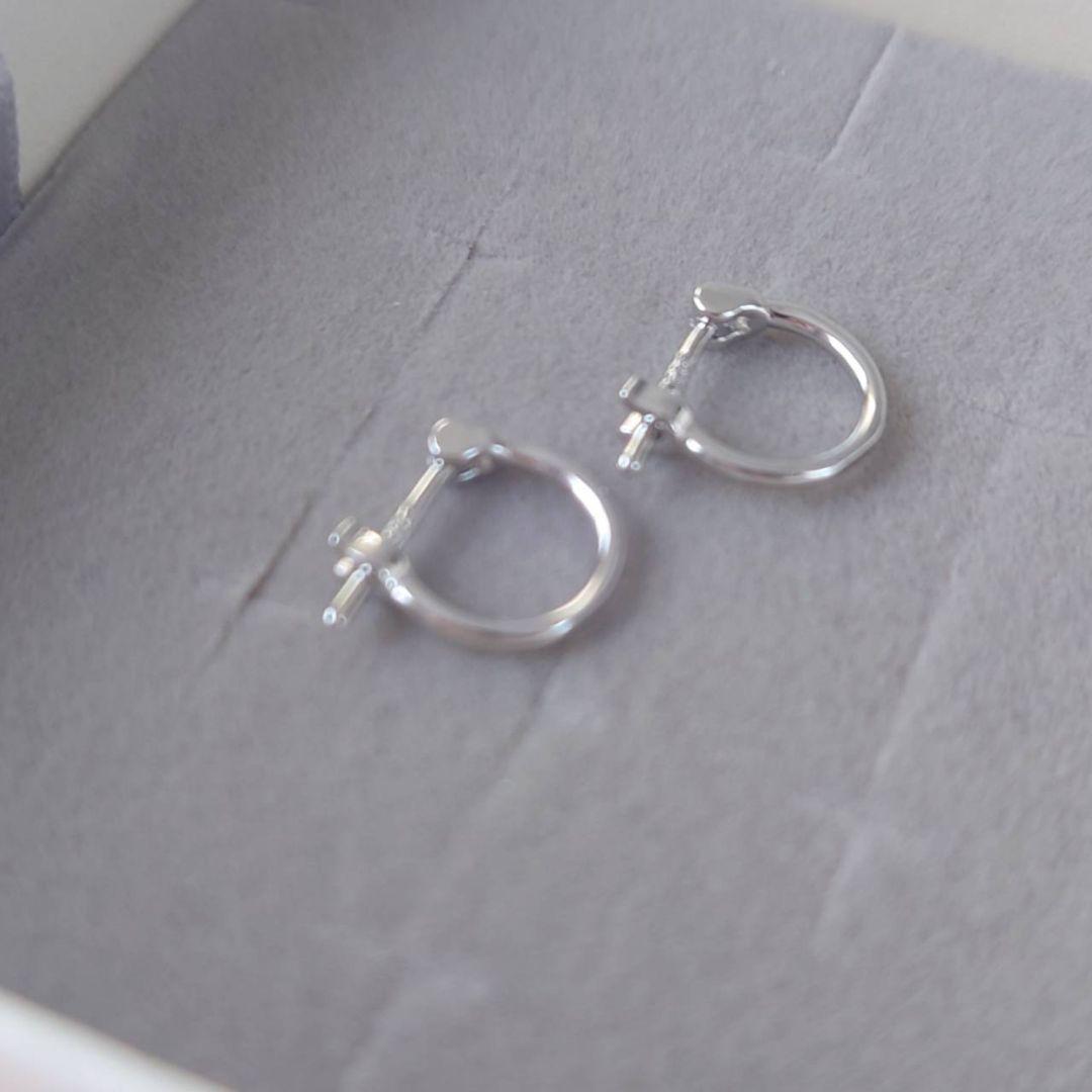 未使用　プラチナ　フープ　ピアス　Pt900