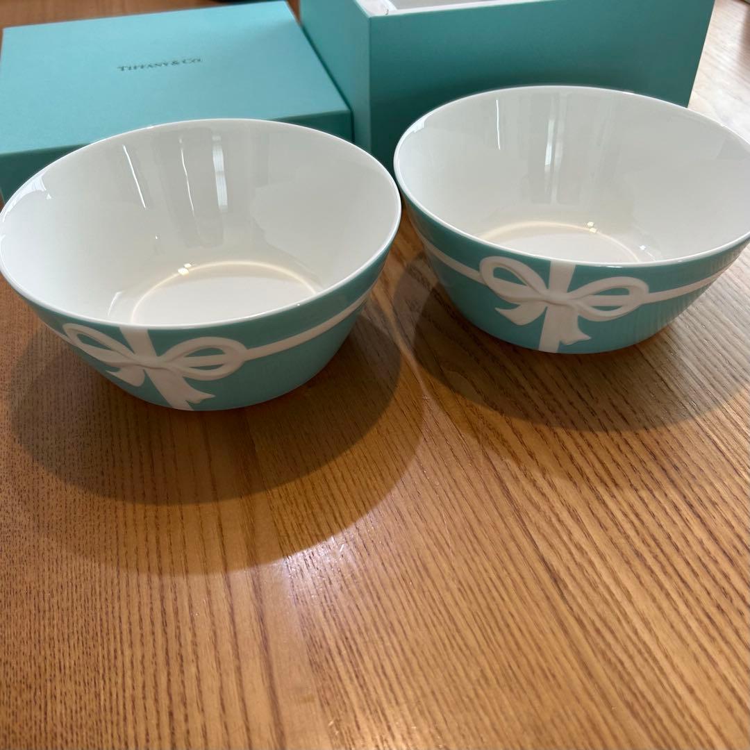 【新品・未使用】Tiffany & Co.ティファニー ブルーボウル ペア 箱付