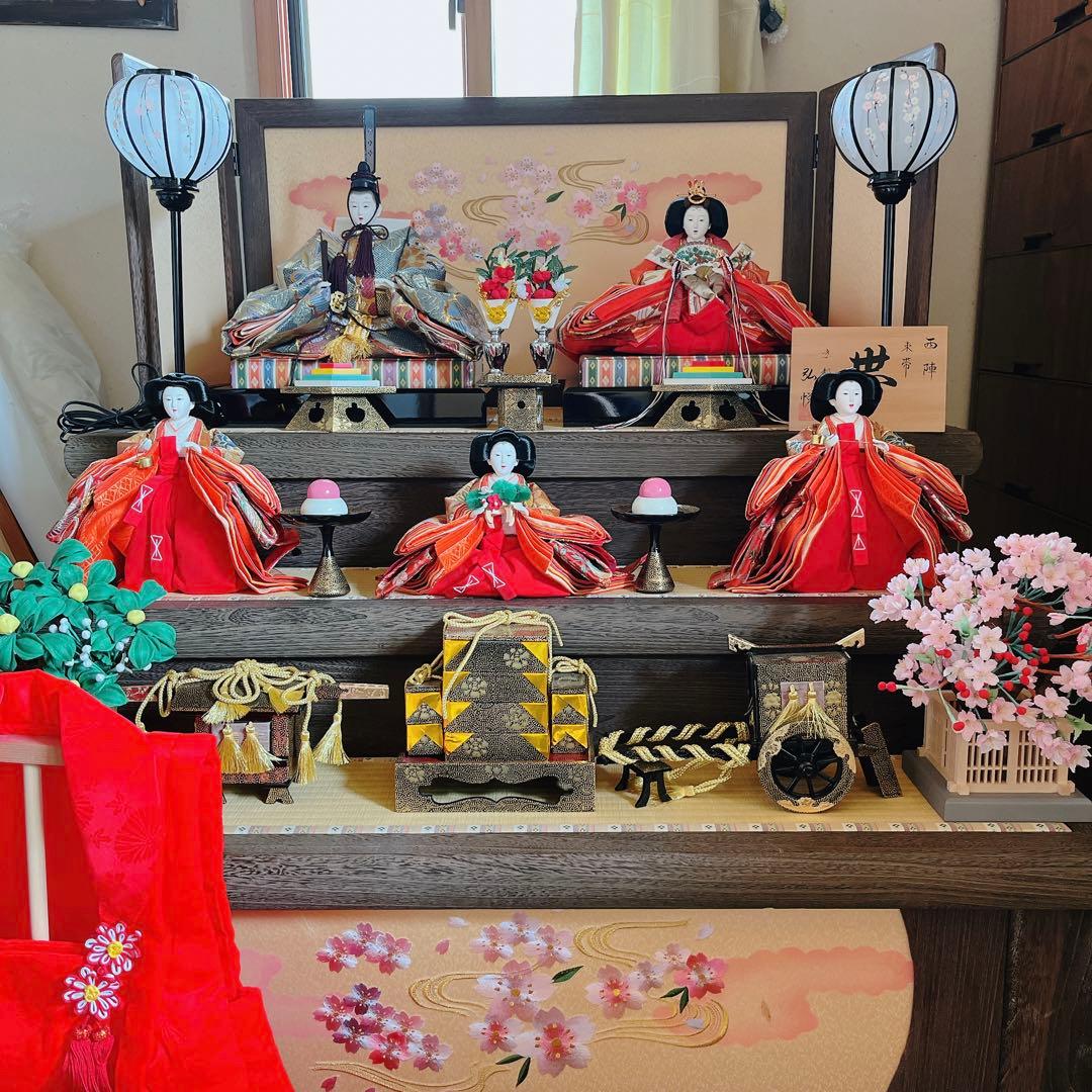 お雛様三段飾り西陣織