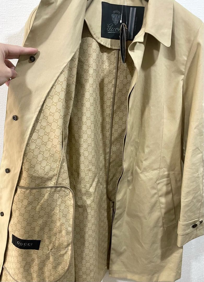 GUCCI グッチ ベージュ トレンチコート 新品タグ付き