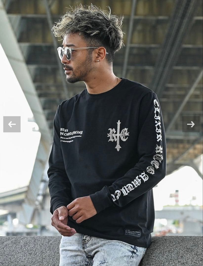 アダムスジャグラー ラインストーン ロンT S 完売品 最終値下げ