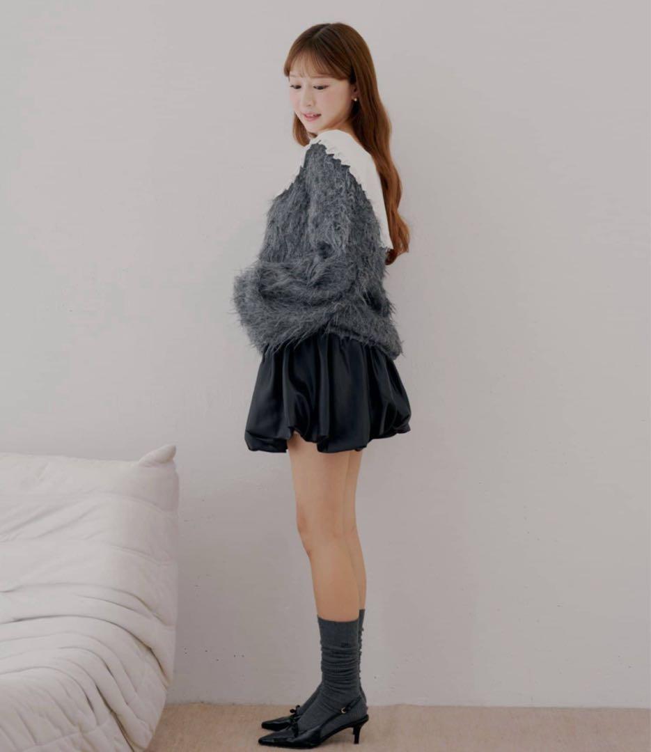 Chico セーラー襟付きシャギールーズニット namiコラボ