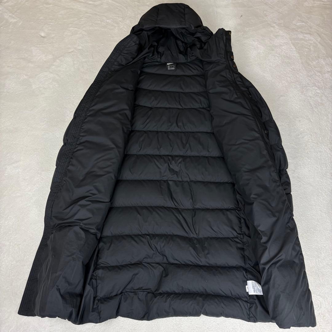 NIKE ナイキ ロングダウン ベンチコート メンズ S ブラック ダウンコート