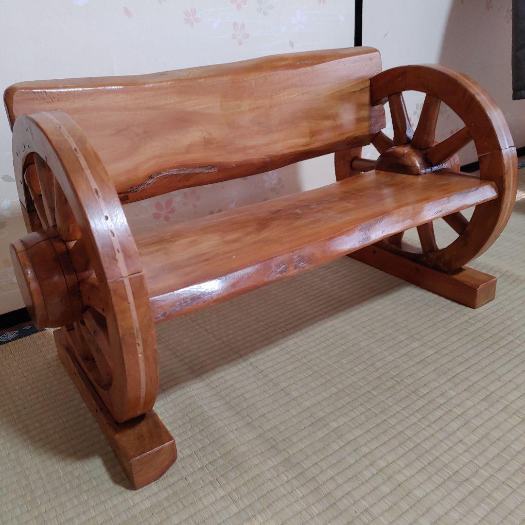 木彫り車輪デザイン ラック 観葉植物用 インテリア用品等多種多様装飾台座