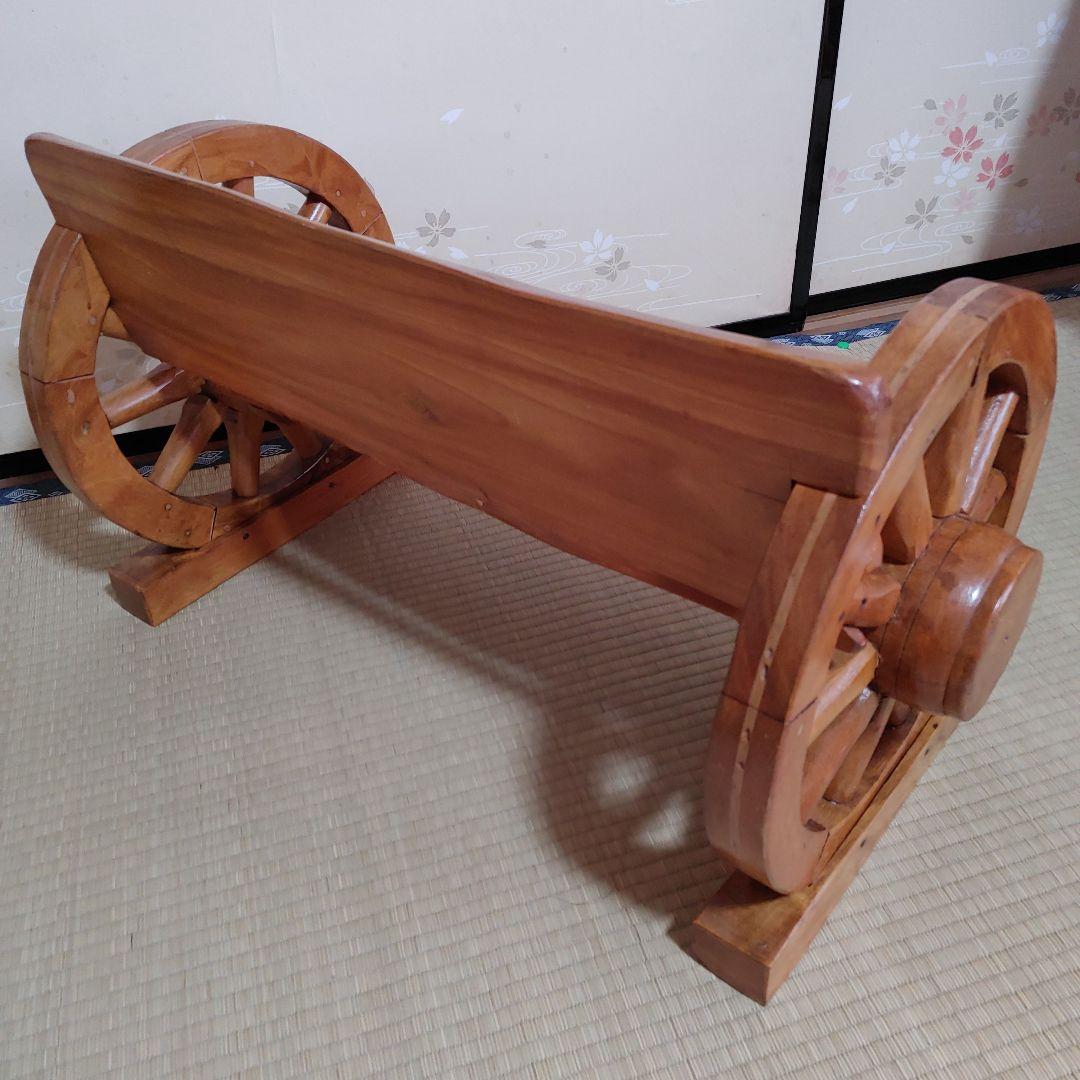 木彫り車輪デザイン ラック 観葉植物用 インテリア用品等多種多様装飾台座