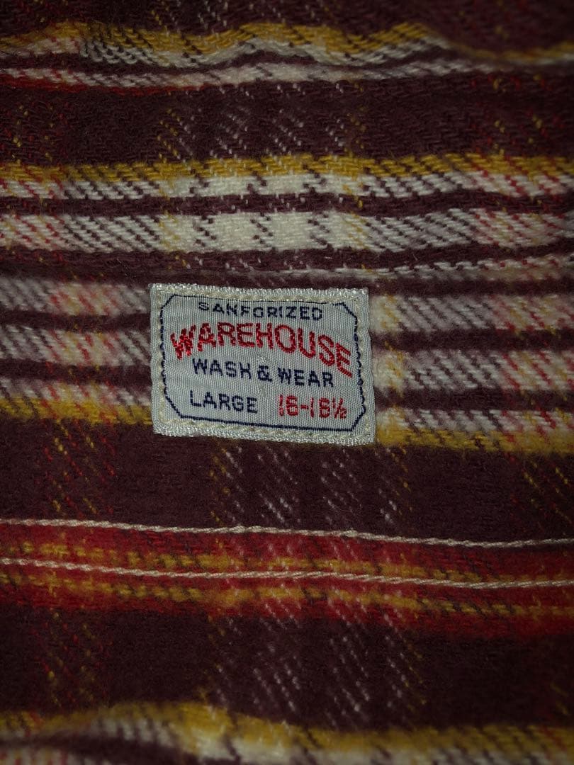 ウエアハウス　ネルシャツ　L