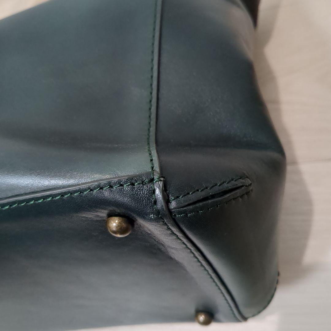 MOTHER HOUSE レザー　トートバッグ　アンティーク　グリーン